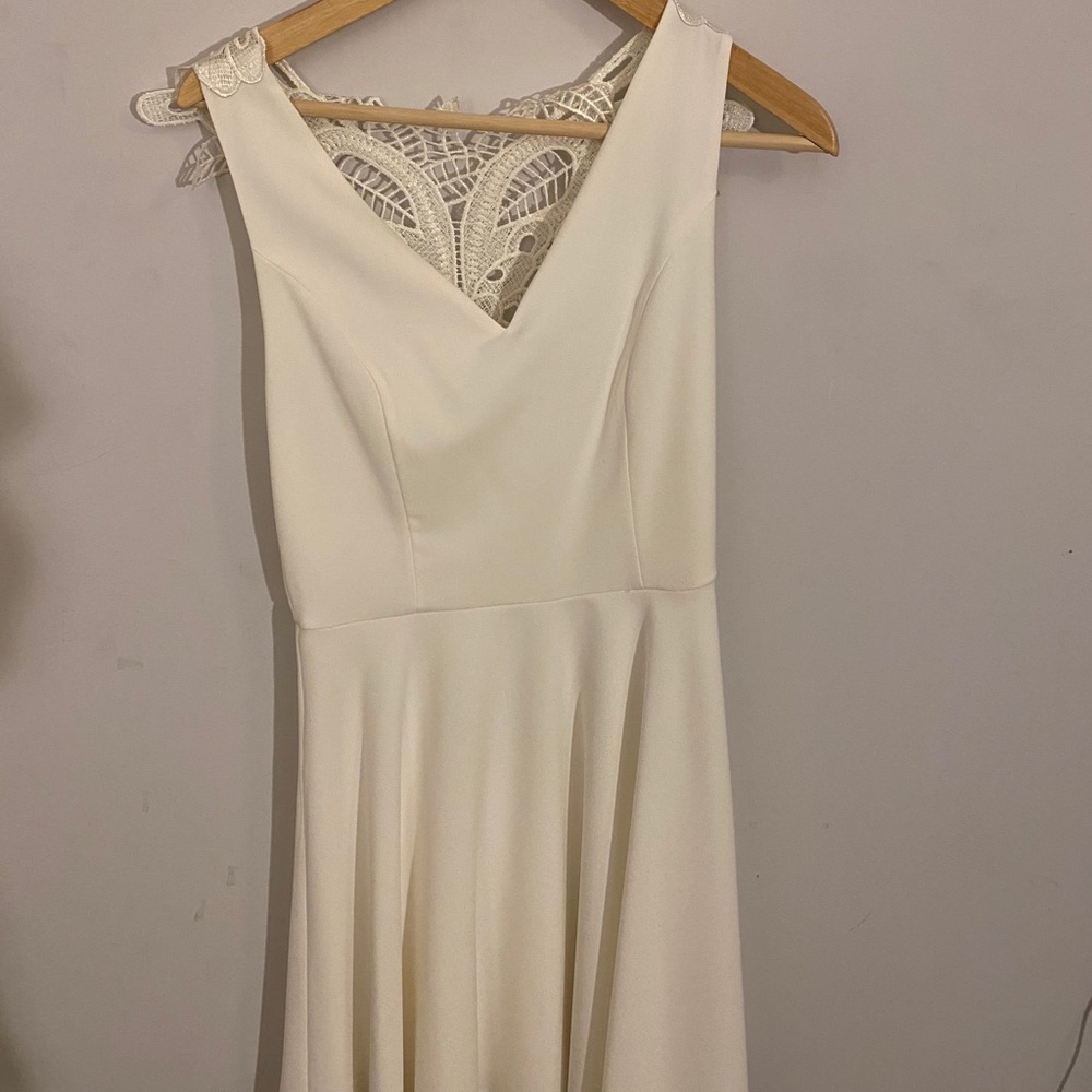 Altard State White V Neck with Lace Racerback
